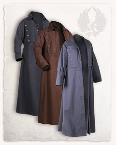 Kandor Greatcoat Brown - szynel, długi płaszcz