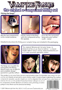 Vampire Fangs Fitting set - kit do mocowania kłów.