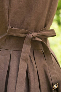 Peasant Dress - Dark Brown