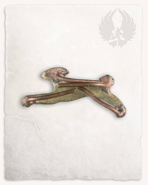 Hunting Dog Belt Fitting Brass - dekoracja do pasa