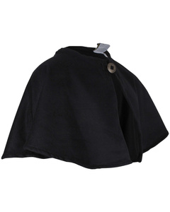 Bron Pelerine Wool Black - wełniana krótka peleryna