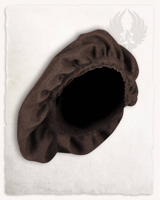 Stefan Beret Wool Brown - beret średniowieczny z wełny