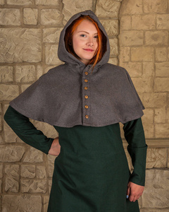 Notker Hood Wool - Black - kaptur średniowieczny