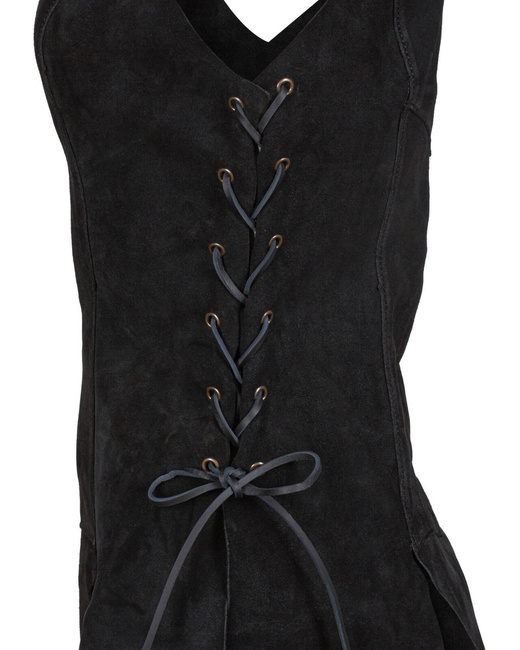 Brava Vest - Black - zamszowa kamizelka