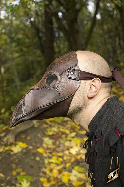 Plague Doctor Mask /Brown- maska Doktor Plaga