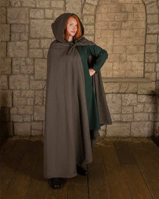 Harun Cloak Wool Olive - wełniana opończa