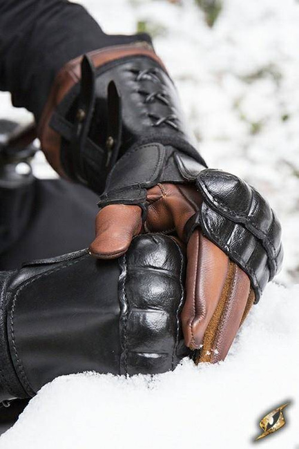 Leather Gauntlet right hand - Black