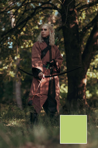 Arantir robe - Olive - bawełniany płaszcz