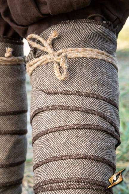 Herringbone Leg Wraps - Wool - Desert Beige