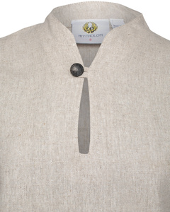 Galatea blouse linen - Brown- lniana koszula