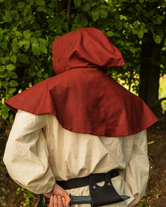 Notker hood canvas Burgundy - kaptur średniowieczny