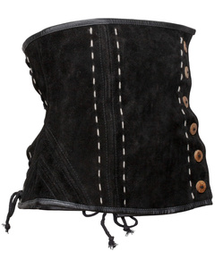 Estella bodice - Black - zamszowy  gorset
