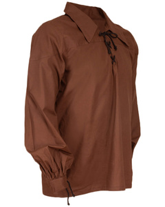 Sawyer shirt - Brown - koszula bawełniana