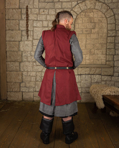 Tilly Vest Wool Bordeaux - wełniany kaftan