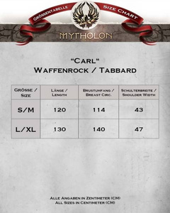 Carl Crusader Tabard Cream/Black - tabard krzyżowca