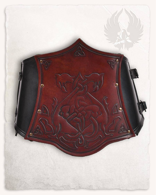 Isolde Bodice Celtic Black/Red - skórzany gorset
