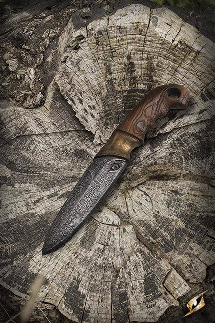 Woodsman Knife & Holder - Right - Brown