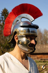 Roman Trooper w. Plume - Red - M