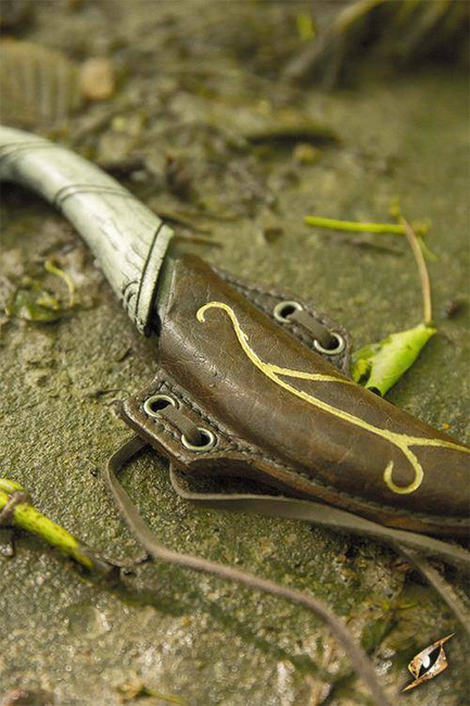 Elven Throwing Knife Holder - Right - Brown