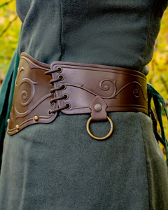 Lucretia Belt - Red - skórzany pas