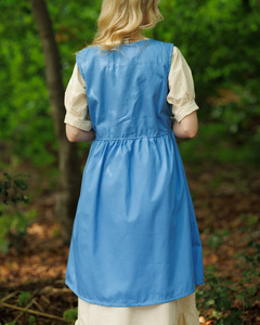 Clara Dress Blue - płócienna sukienka