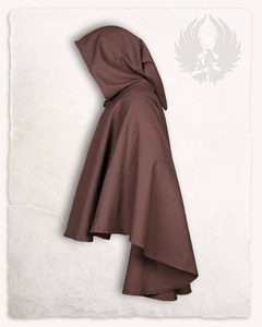 Kim Short Cape Canvas Brown - półpeleryna z kapturem
