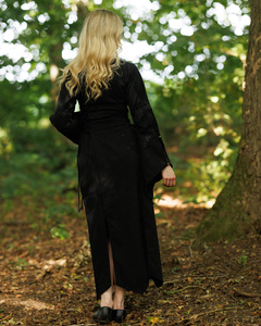 Antaris Dress Canvas - Black - suknia bawełniana