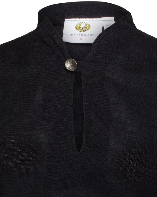 Galatea blouse linen - Black- lniana koszula