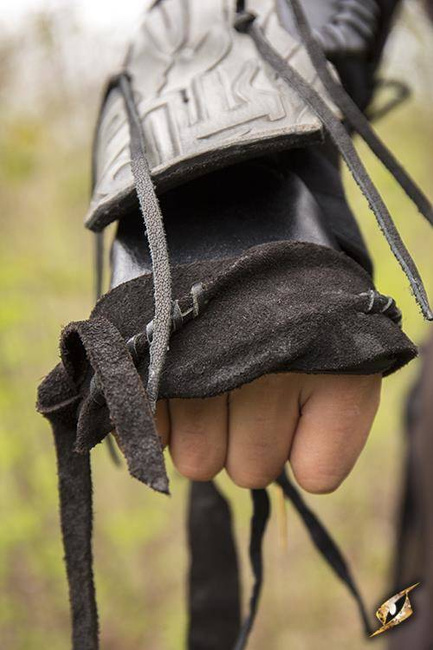Bone Bracer - Right Arm Bracer - Black/Desert Beige