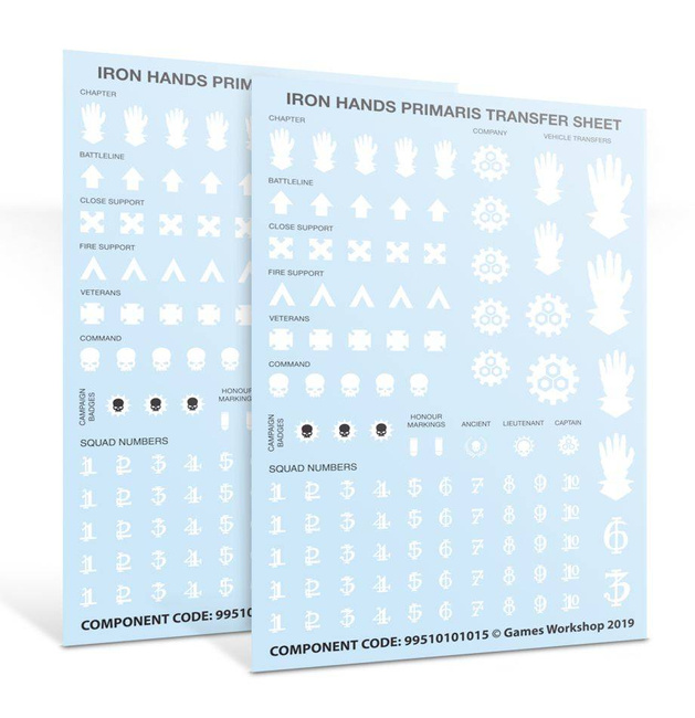 Warhammer 40000: Iron Hands Primaris Upgrades and Transfers