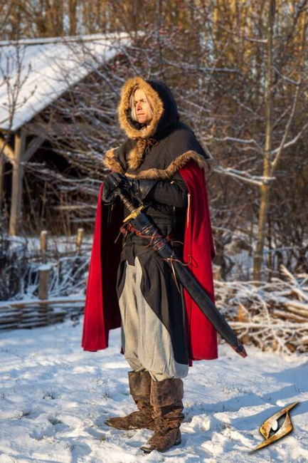 Knights Scabbard Black/Dark Brown 94 cm - Faux Leather - pochwa na miecz larpowy