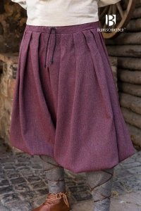 Rus Pants Borys Herringbone - Burgundy/Grey