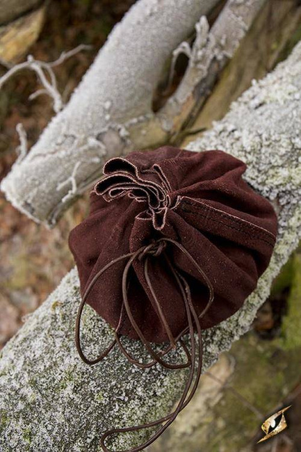 Round Bag Brown - okrągła, skórzana sakwa