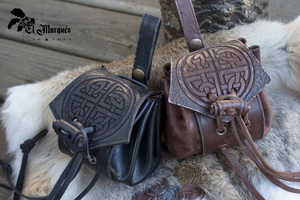 Nordic leather bag - Black - skórzana kaletka