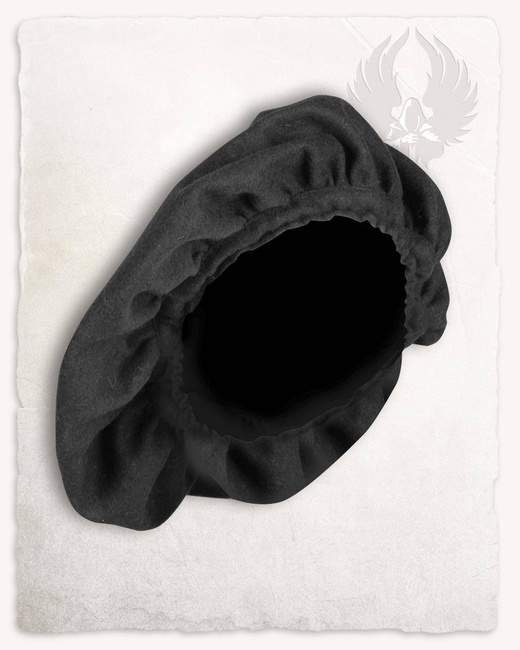 Stefan Beret Wool Black - beret średniowieczny z wełny