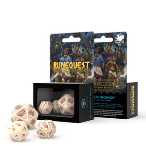 Kości dodatkowe RuneQuest Beżowo-bordowe