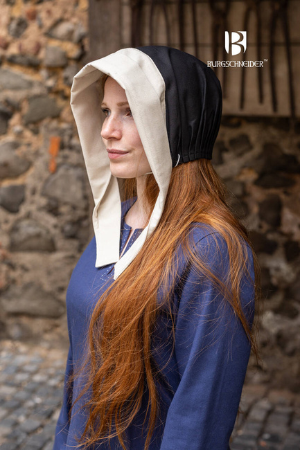 Bonnet Dagmar - Black / Natural - czepek