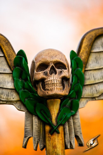 Winged Skull Top - modułowe zakończenie drzewca