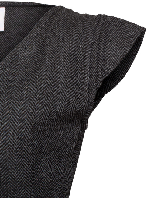 Vysera Outer Garment Herringbone - Black - suknia wierzchnia