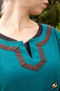 Dress Astrid - Azure/Brown