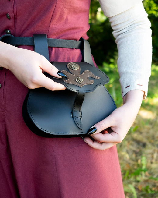 Marisol belt bag - Black- skórzana kaletka