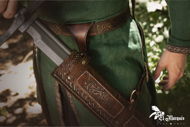 Longmesser Scabbard - Brown Viking - pochwa ma miecz