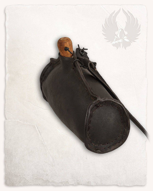 Bruna Water Bottle - Black - bukłak, butelka na wodę