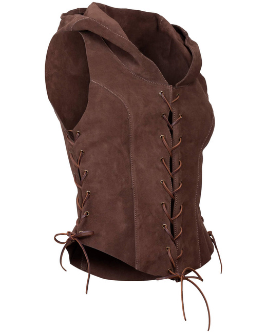 Sombra Vest - Brown - zamszowa kamizelka