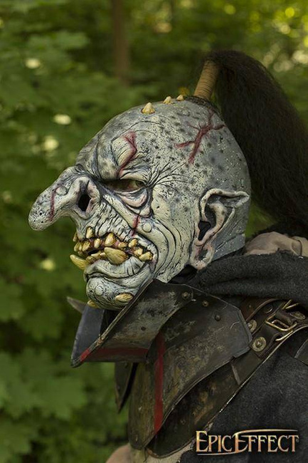 Troll - Grey w. Hair / maska lateksowa Troll