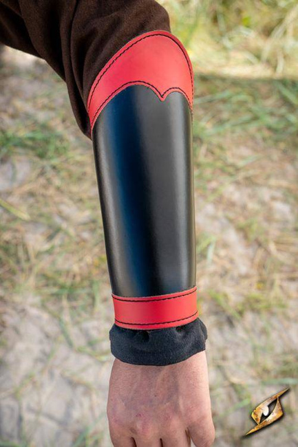 Bracers Warrior - Faux Leather - Black/Red