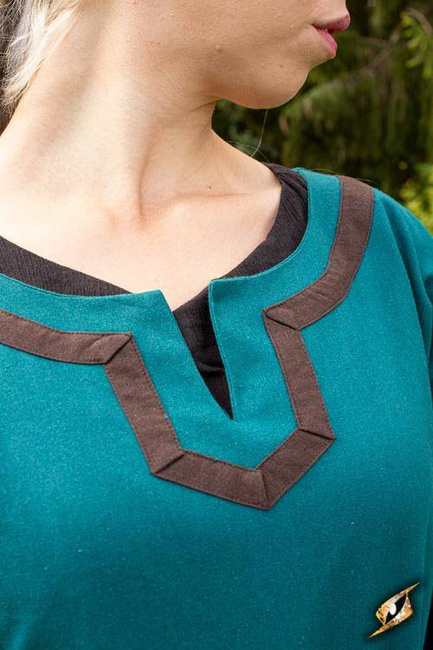 Dress Astrid - Azure/Brown