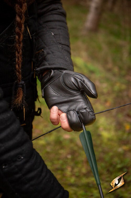 Archery Half-glove - Black - Left Hand