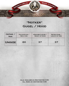 Notker hood canvas black- kaptur średniowieczny