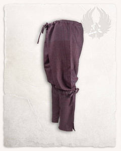 Ketill Pants Herringbone Burgundy - wełniane spodnie